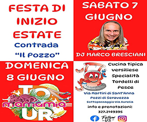 Festa di inizio Estate: musica, divertimento e tordelli di pesce a Pozzi di Querceta