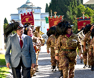 Inaugurato il Sacrario dei Caduti in guerra, dopo il restauro, nel Cimitero Monumentale