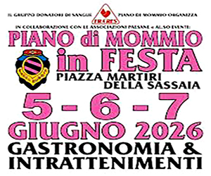 Piano di Mommio in Festa: tre giorni dedicati alla gastronomia locale, alla musica e all’intrattenimento