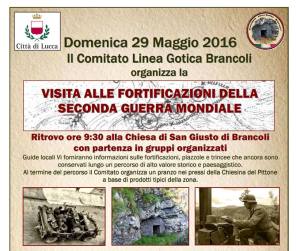 Brancoli, 29 maggio. Visita alle fortificazioni della II Guerra Mondiale