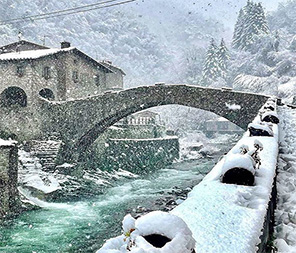 Immagini della neve in Val di Serchio